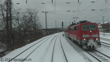 Vista dalla cabina - DB BR 111 (Germania)